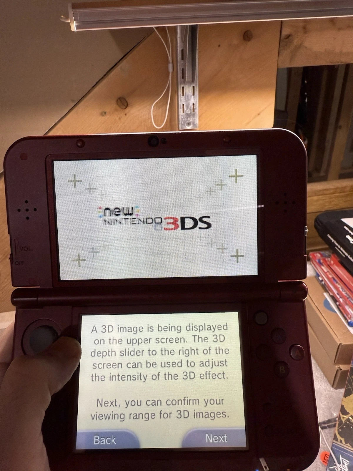New Nintendo 3DS LL XL Metallic Red Console with Top IPS Screen - CIB