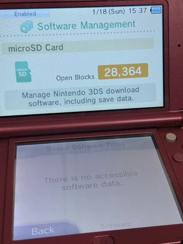 Nintendo New 3DS XL Handheld Console Red Top IPS - Tested Working CLEAN COND.