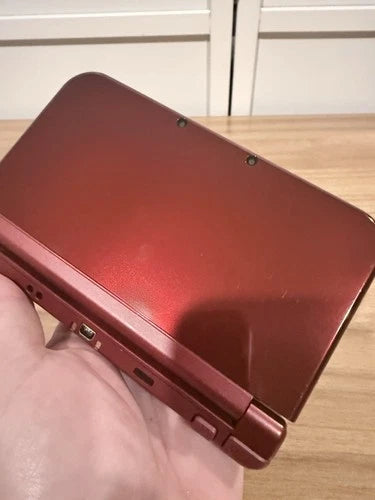 Nintendo New 3DS XL Handheld Console Red Top IPS - Tested Working CLEAN COND.