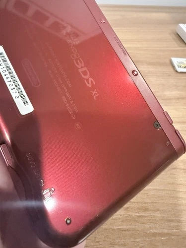 Nintendo New 3DS XL Handheld Console Red Top IPS - Tested Working CLEAN COND.